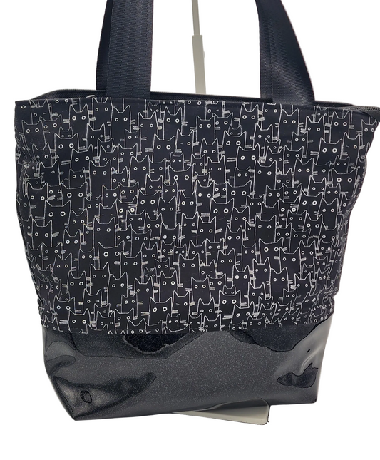 Tuesday Tote - Black Cats (Cotton)