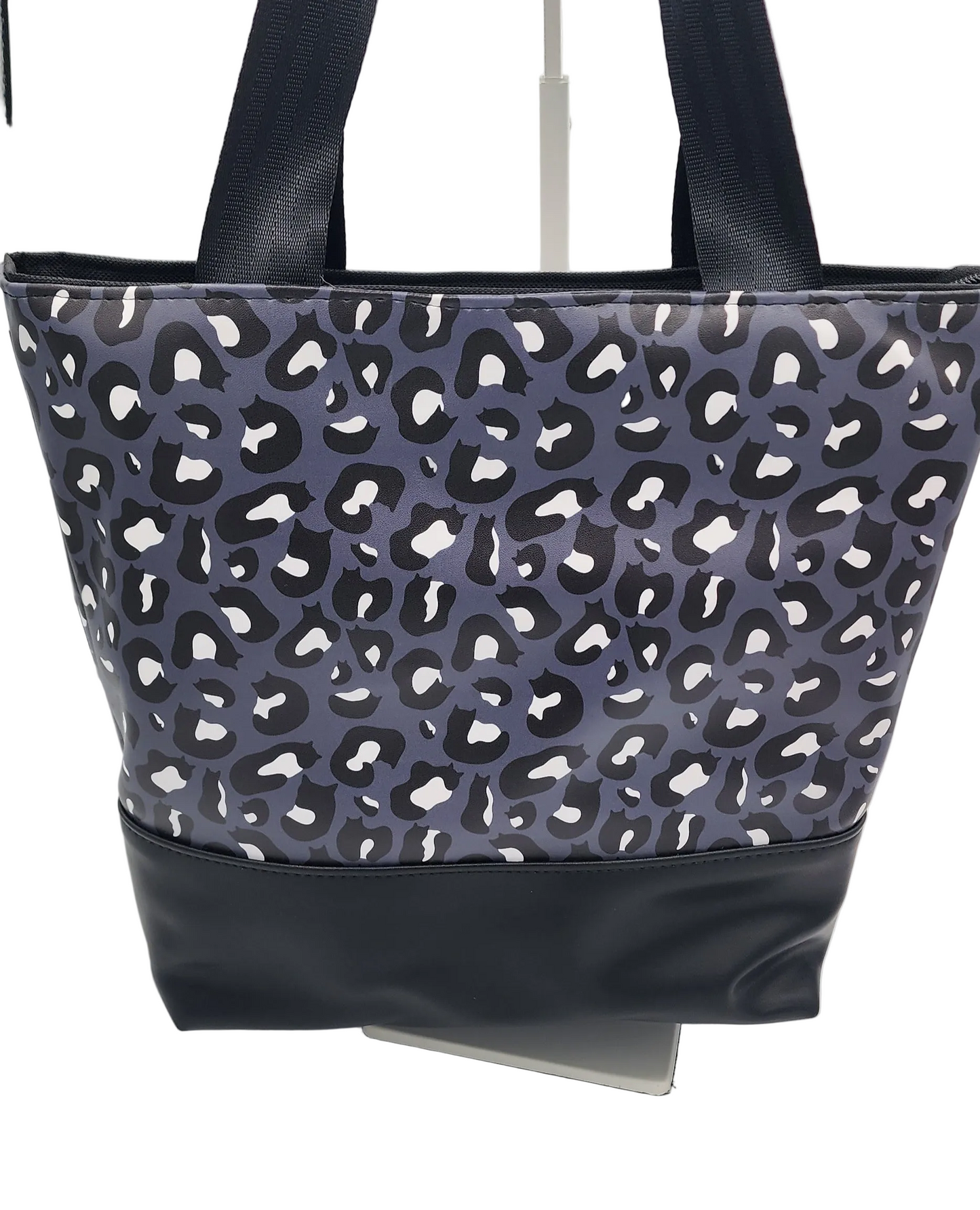Tuesday Tote - Cat Leopard Light Grey (Vinyl)