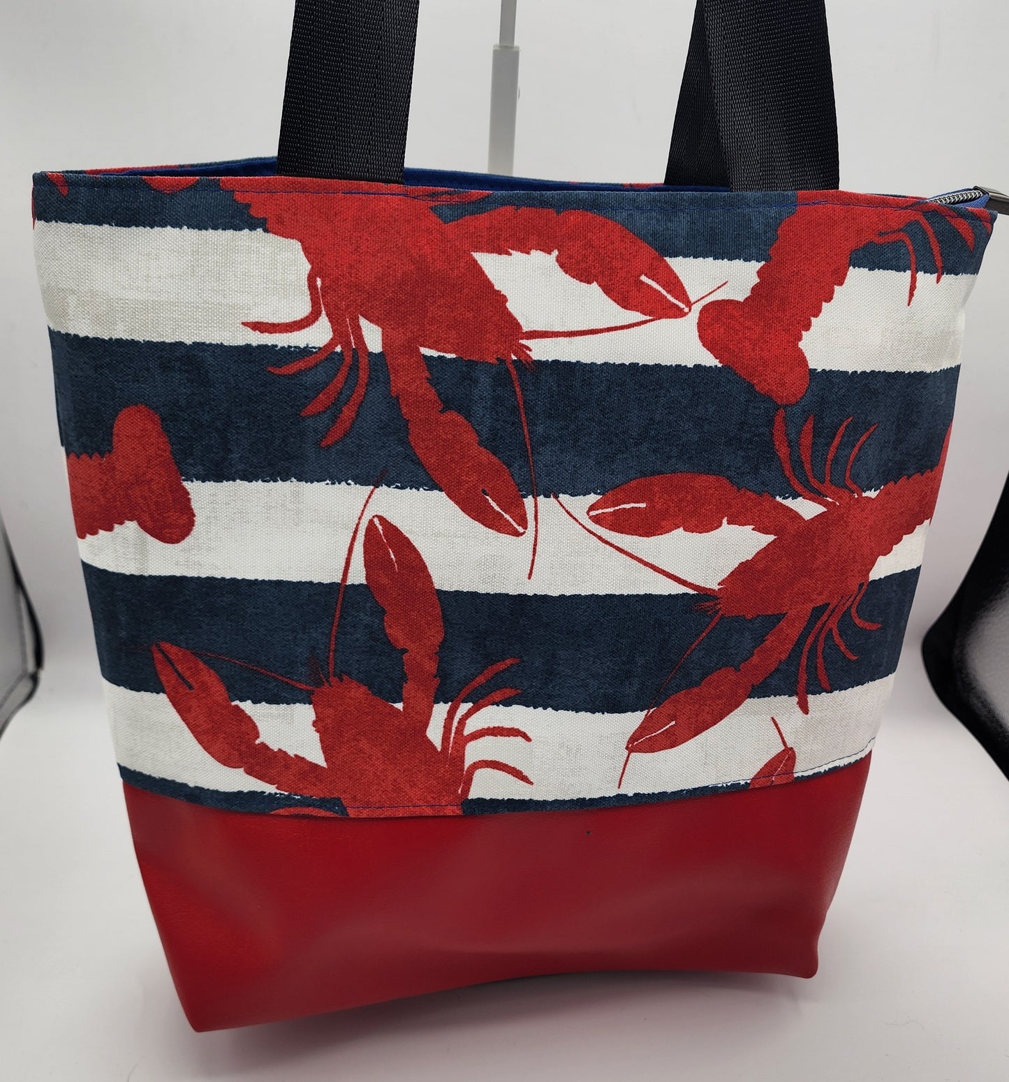 Tuesday Tote - Lobster Stripe Canvas