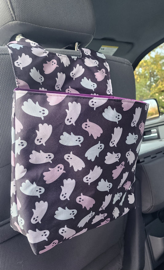 Car Trash Can - Waving Ghost