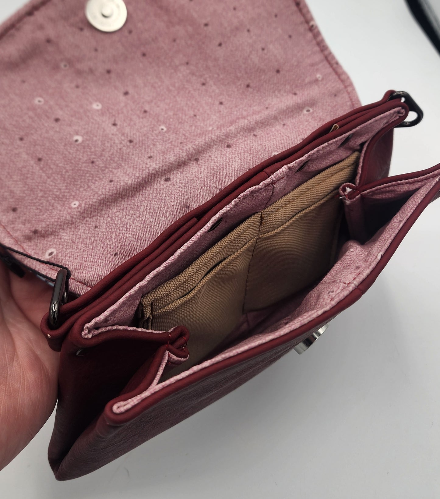 Skye Wristlet Small - Red with Floral