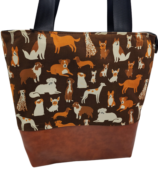 Tuesday Tote - Dog Park on Brown