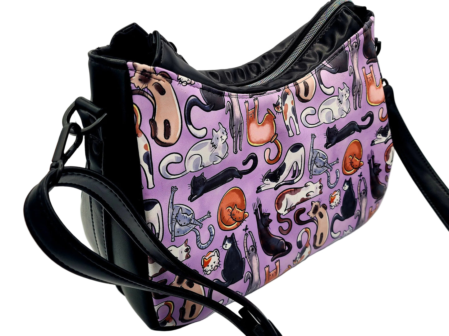 Annabella Crossbody - Cats with Black Accent