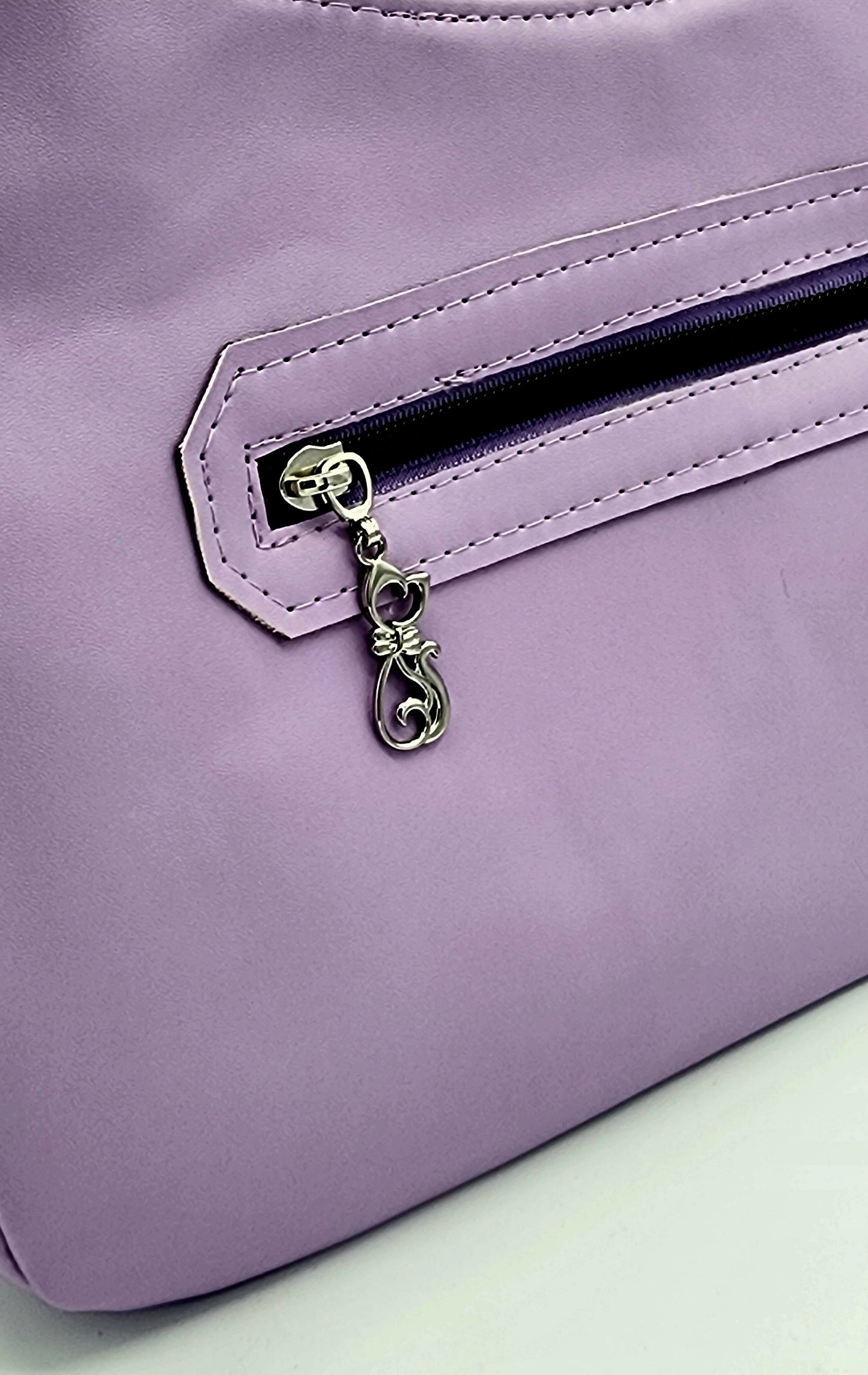Annabella Crossbody - Cats with Purple Accent